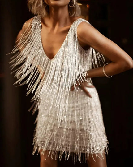 Nova | Sleeveless Fringe Detailing Dress