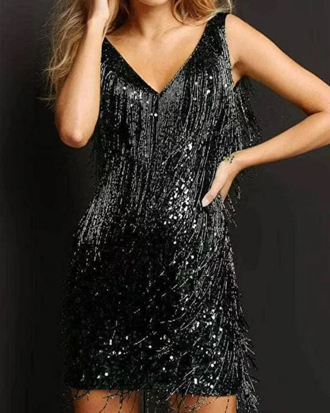 Nova | Sleeveless Fringe Detailing Dress