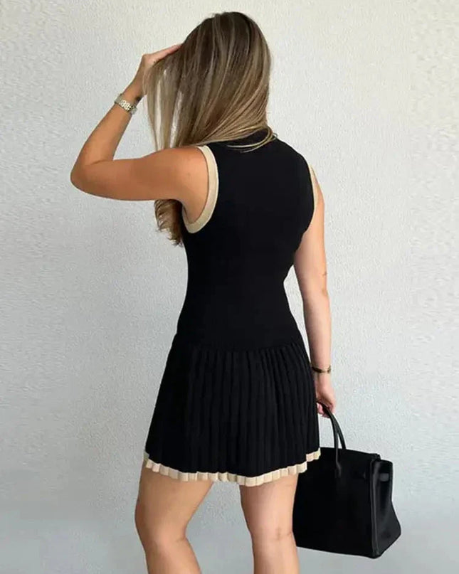 Nova | Sleeveless Pleated Mini Dress - Lumina