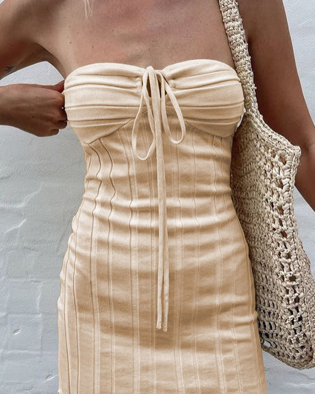 Nova | Strapless Ribbed Mini Dress