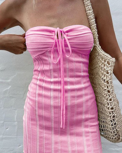 Nova | Strapless Ribbed Mini Dress