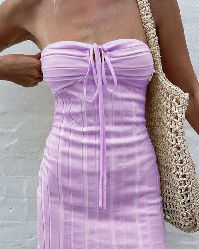 Nova | Strapless Ribbed Mini Dress