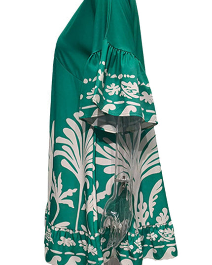 Nova | V-Neck A-Line Dress Boho Print