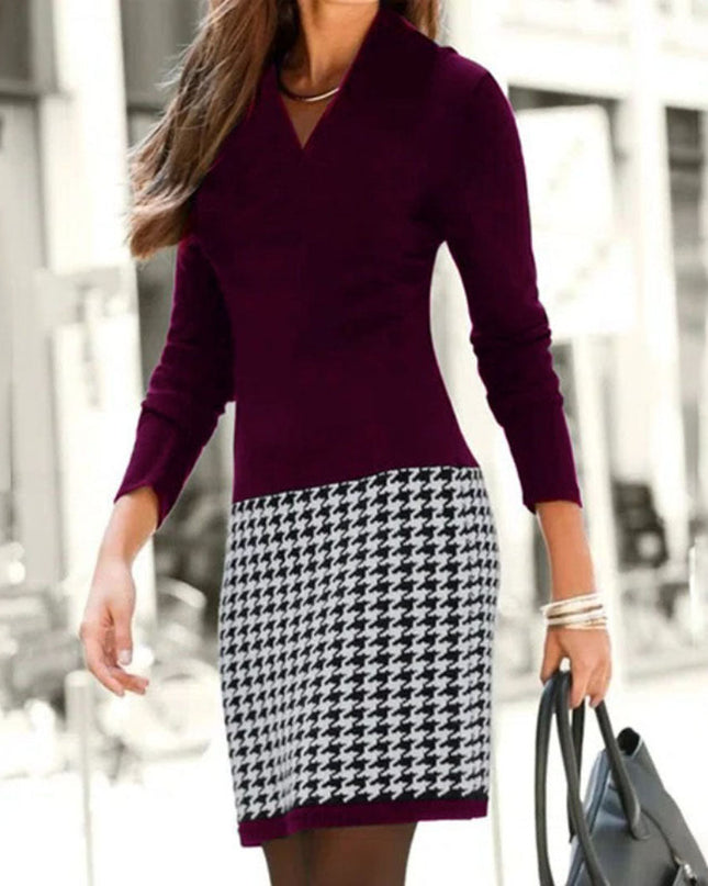 Nova | V-Neck Long-Sleeve Dress