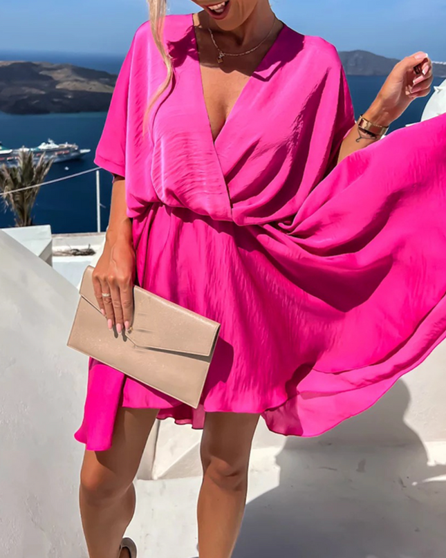 Nova | Wrap Dress V-Neck Short Sleeve