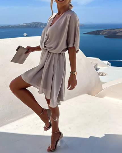 Nova | Wrap Dress V-Neck Short Sleeve