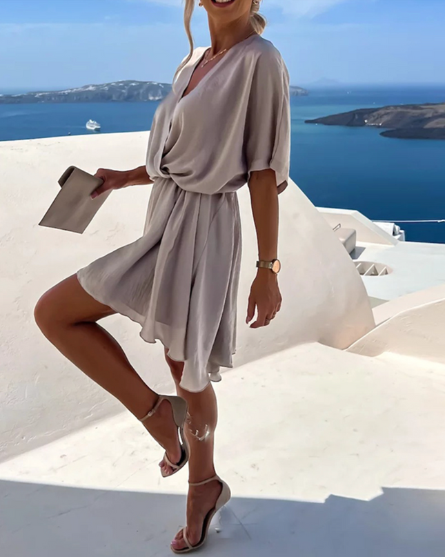 Nova | Wrap Dress V-Neck Short Sleeve