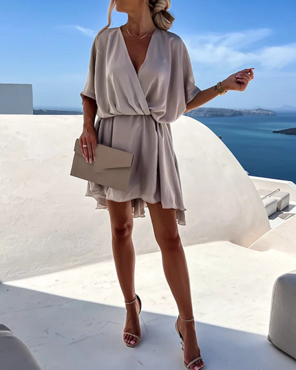 Nova | Wrap Dress V-Neck Short Sleeve