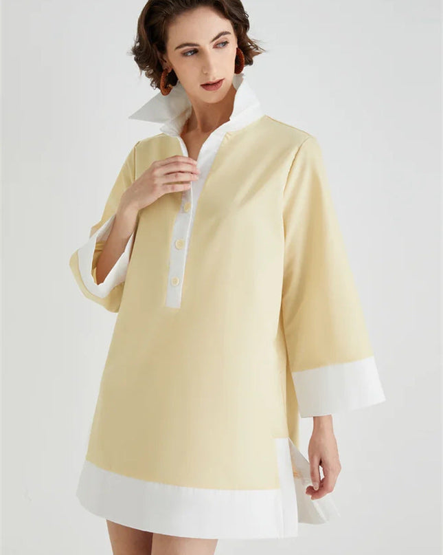 Nyx | Tunic Dress High Collar 3/4 Sleeve