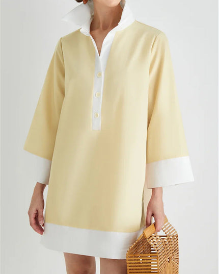 Nyx | Tunic Dress High Collar 3/4 Sleeve