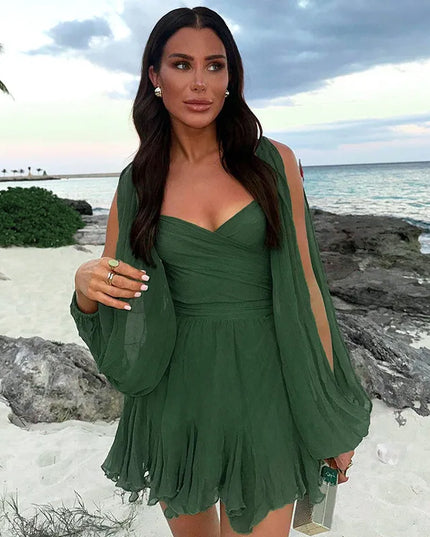 Charlotte | Summer Women Long Sleeve Mini Dress