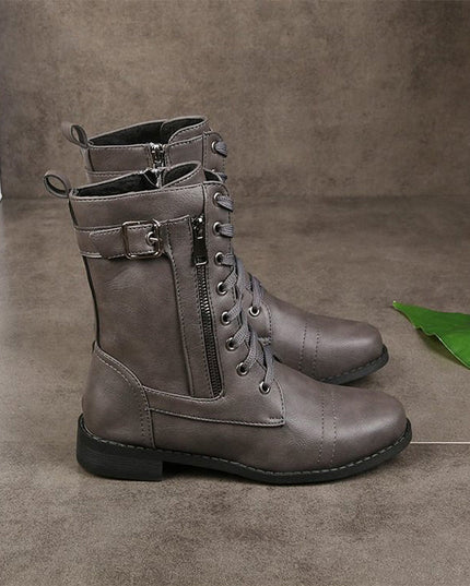 Rebecca | Women's Side-Zip Combat Boots