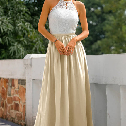 Claire | Women Wedding Guest Halter Maxi Dress