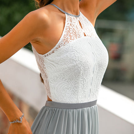 Claire | Women Wedding Guest Halter Maxi Dress