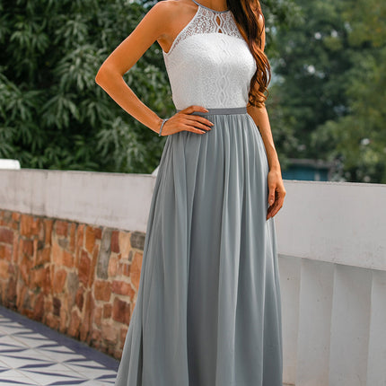 Claire | Women Wedding Guest Halter Maxi Dress