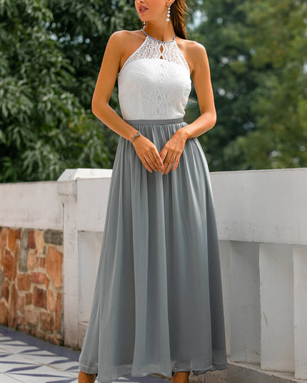 Claire | Women Wedding Guest Halter Maxi Dress
