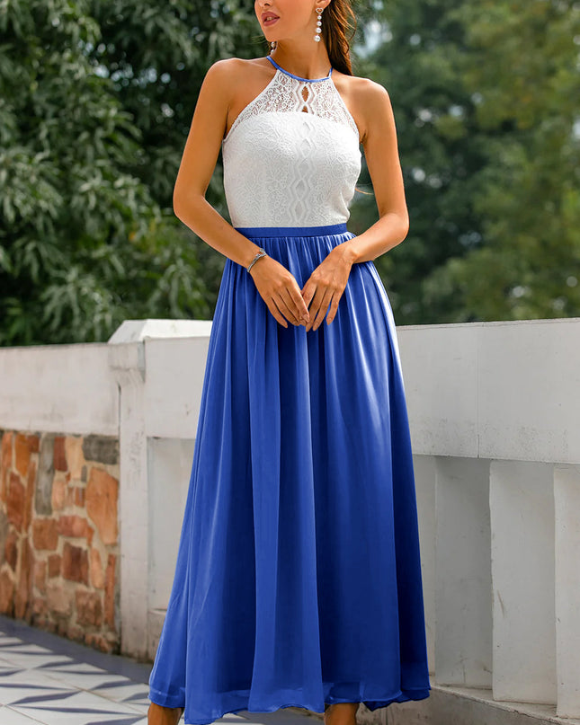 Claire | Women Wedding Guest Halter Maxi Dress