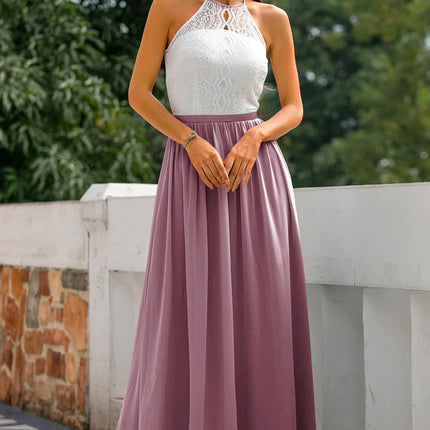 Claire | Women Wedding Guest Halter Maxi Dress