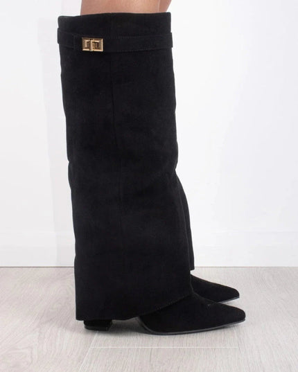 Emily | Women’s Leather Thigh-High Boots with Buckle