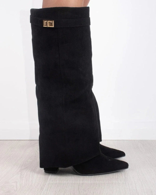 Emily | Women’s Leather Thigh-High Boots with Buckle
